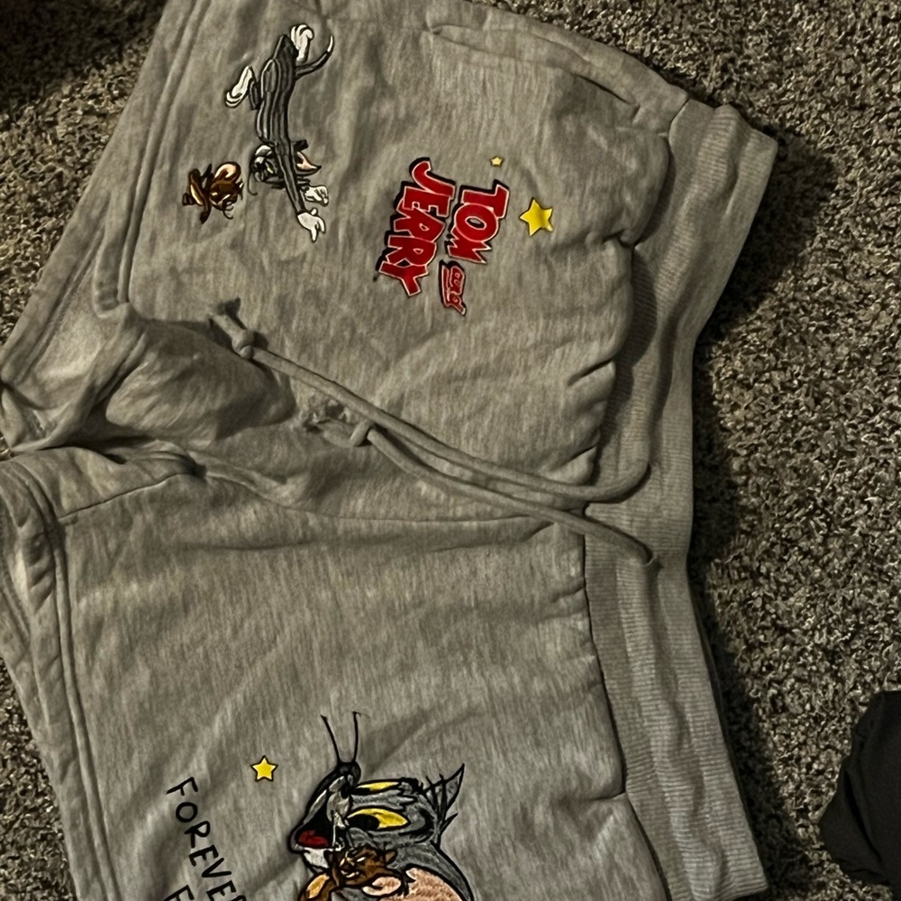 Tom and Jerry Gray Lounge Shorts